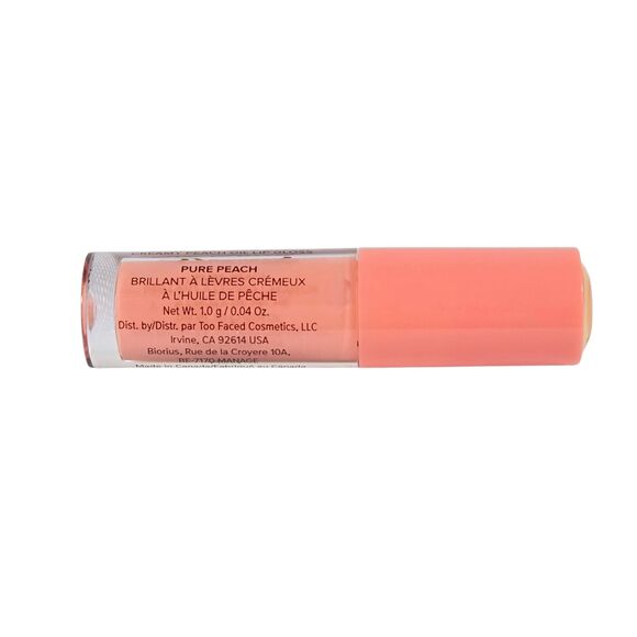 Too Faced Sweet Peach Creamy Peach Oil Lip Gloss Travel Size 1 g / 0.04 oz NIB - Picture 3 of 6